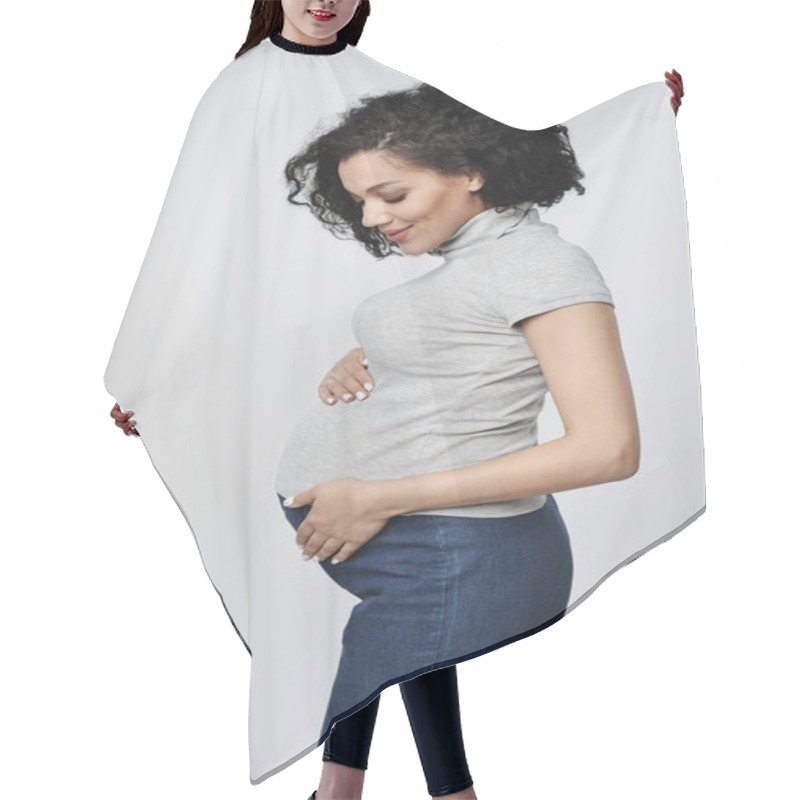 Personality  Pregnant Woman Profile Hair Cutting Cape