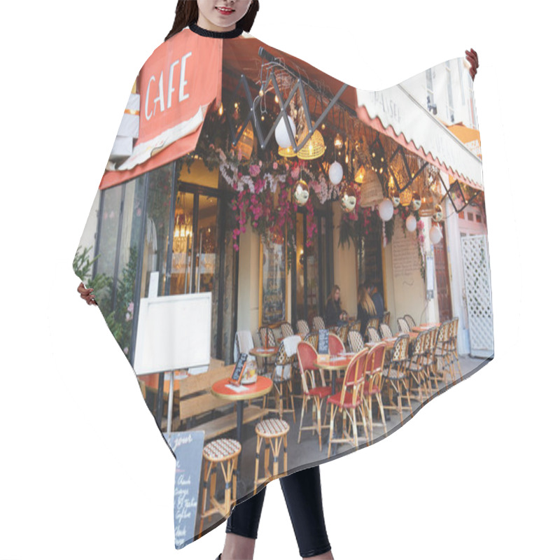 Personality  Paris, France-January 15, 2023 : Located In The 1st Arrondissement, Traditional French Cafe Ragueneau Located Near The Palais Royal And Gardens, Comedie Francaise, The Louvre And Opera. Hair Cutting Cape