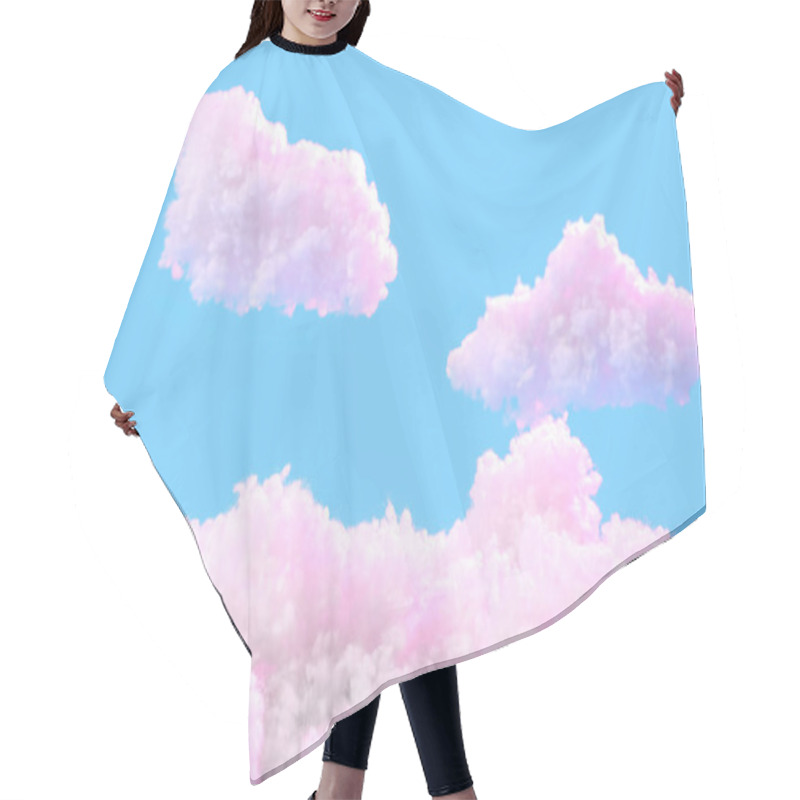 Personality  Fluffy Clouds On Blue Background Hair Cutting Cape