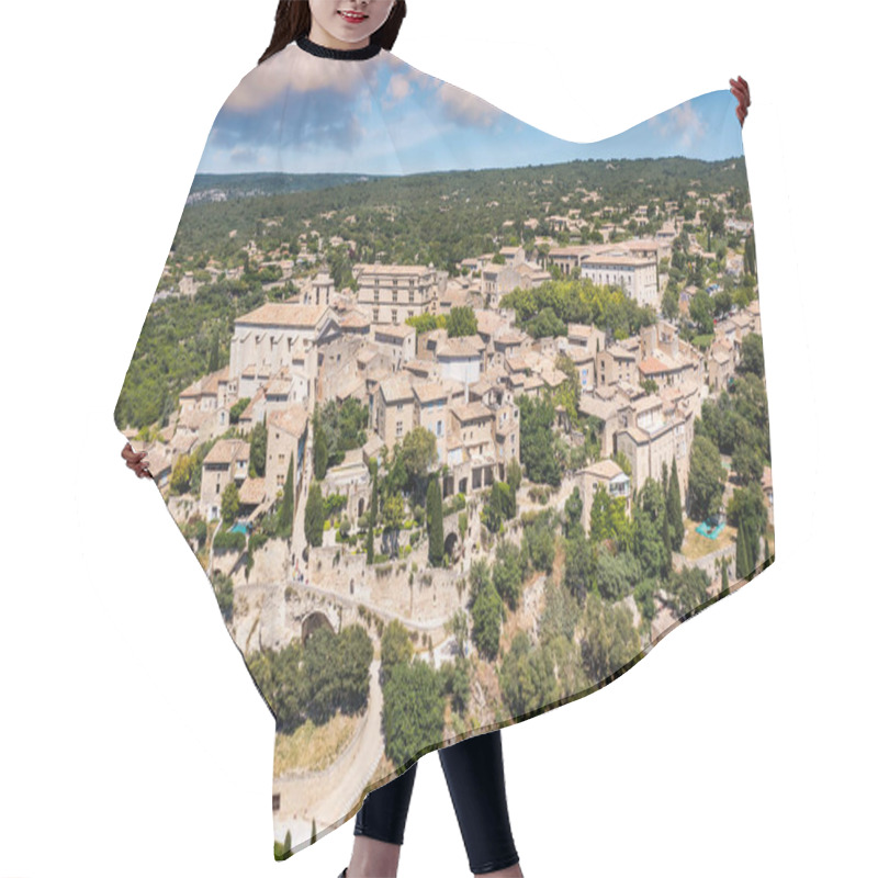 Personality  View On Gordes, A Small Typical Town In Provence, France. Discover The Stunning Hilltop Village Of Gordes In Provence On A Sunny Day. Ancient Hilltop Village Of Gordes, Provence, France. Hair Cutting Cape