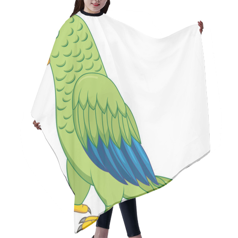 Personality  Green Parrot Hair Cutting Cape