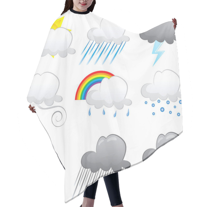 Personality  Cloud Icons Hair Cutting Cape