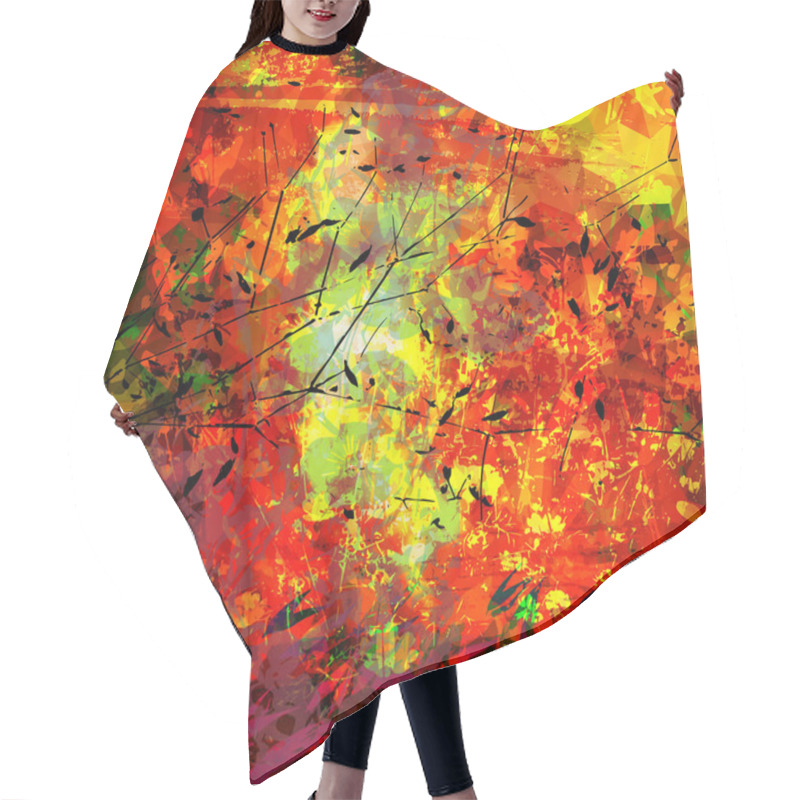 Personality  Floral Abstract Grunge Background Hair Cutting Cape