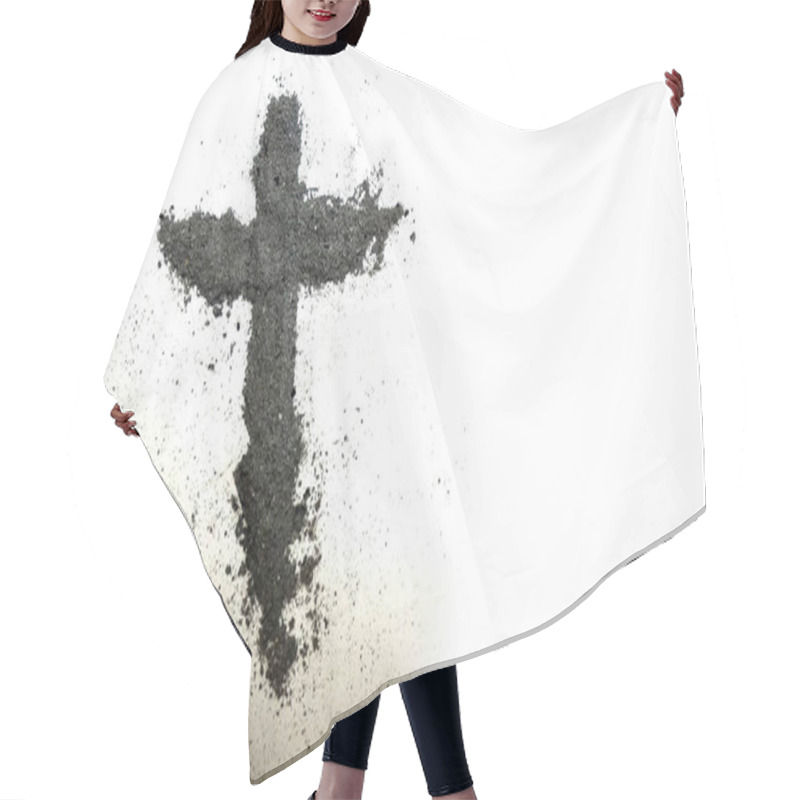 Personality  Cross Made Up Of Ash Hair Cutting Cape