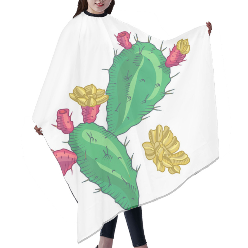 Personality  Cactus Flower Illustration Hair Cutting Cape