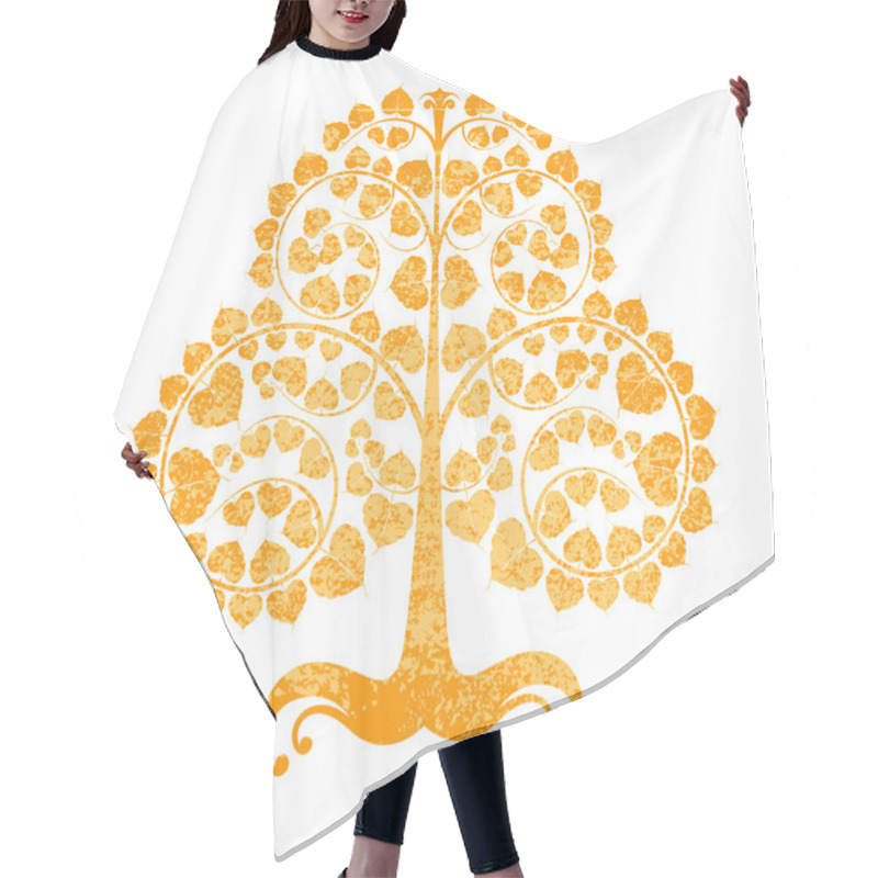 Personality  Bodhi Tree Grunge Style On A White Background Hair Cutting Cape