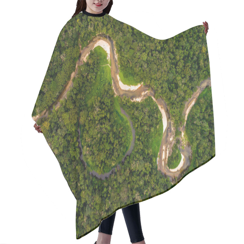 Personality  Aerial View Of Amazon Rainforest, South America Hair Cutting Cape