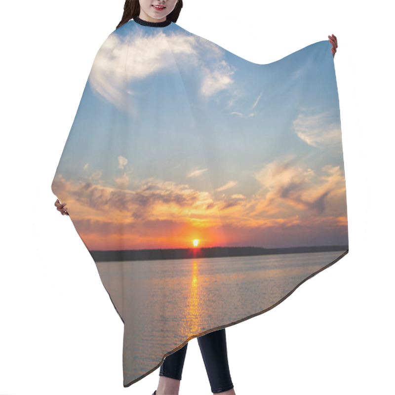 Personality  Sunset On The Lake Hair Cutting Cape