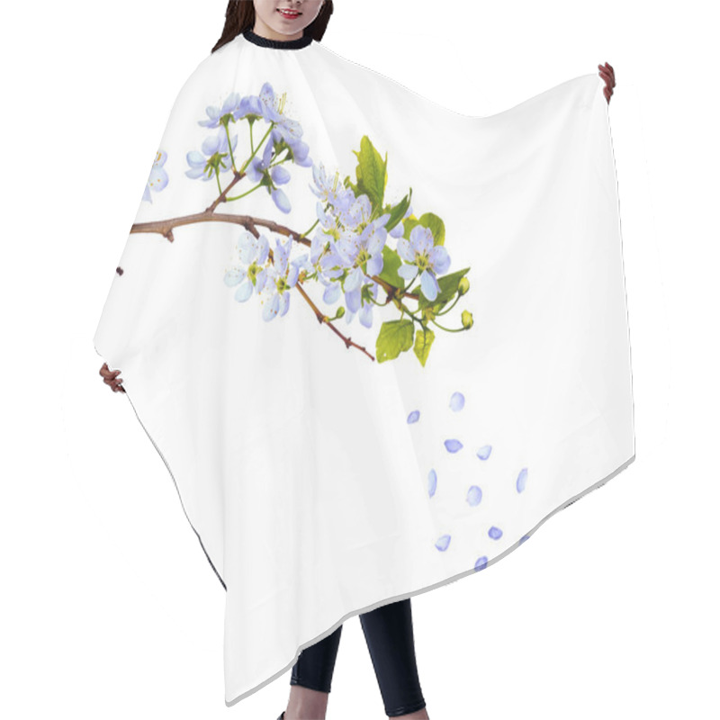 Personality  Cherry Tree Blue Flowers Hair Cutting Cape