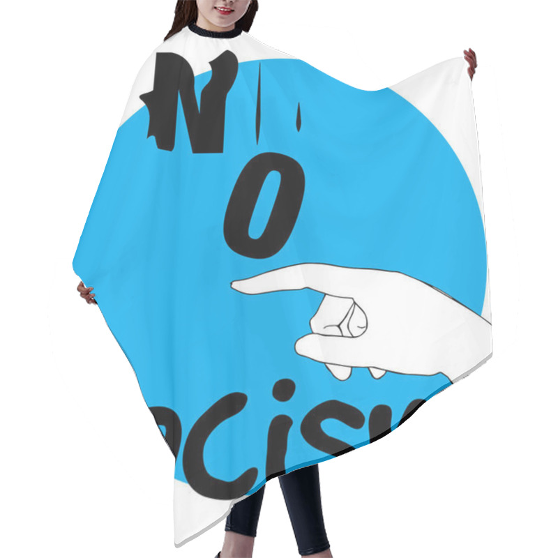 Personality  No Racism Concept Design Hair Cutting Cape