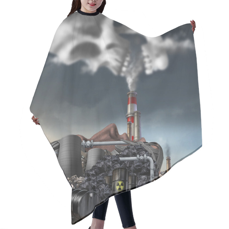 Personality  Toxic Smoke Concept Hair Cutting Cape