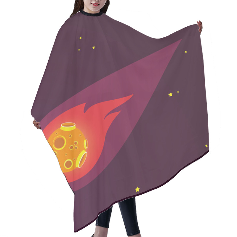 Personality  Meteor Vector Illustration Hair Cutting Cape