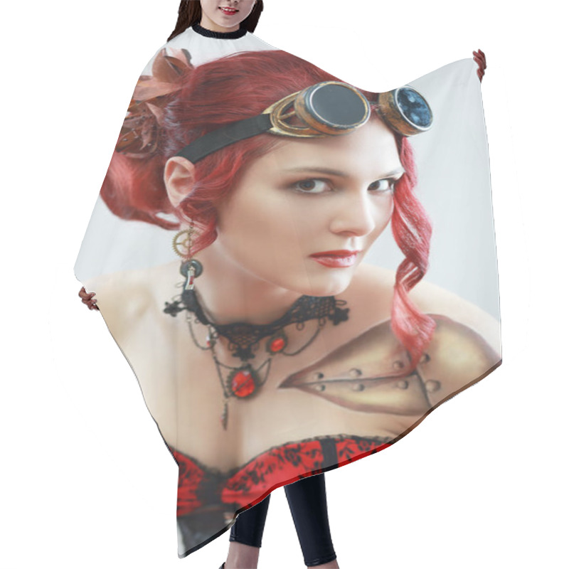 Personality  Steampunk Style Girl Hair Cutting Cape