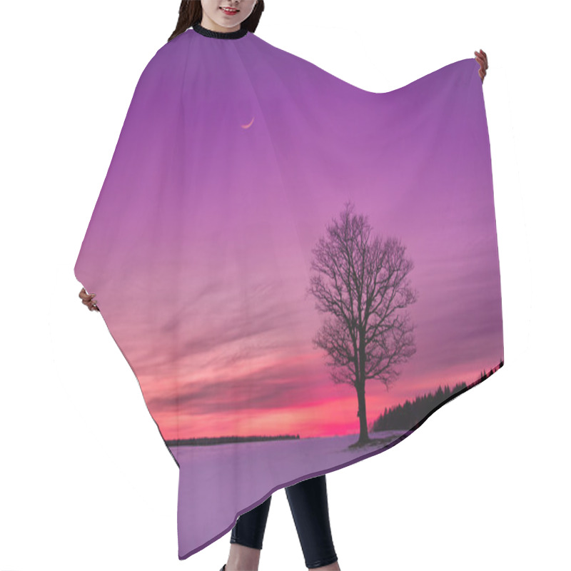 Personality  Sunset In The Field Hair Cutting Cape