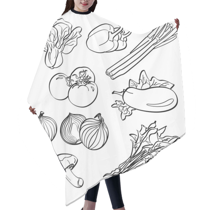 Personality  Vegetables Set Hair Cutting Cape