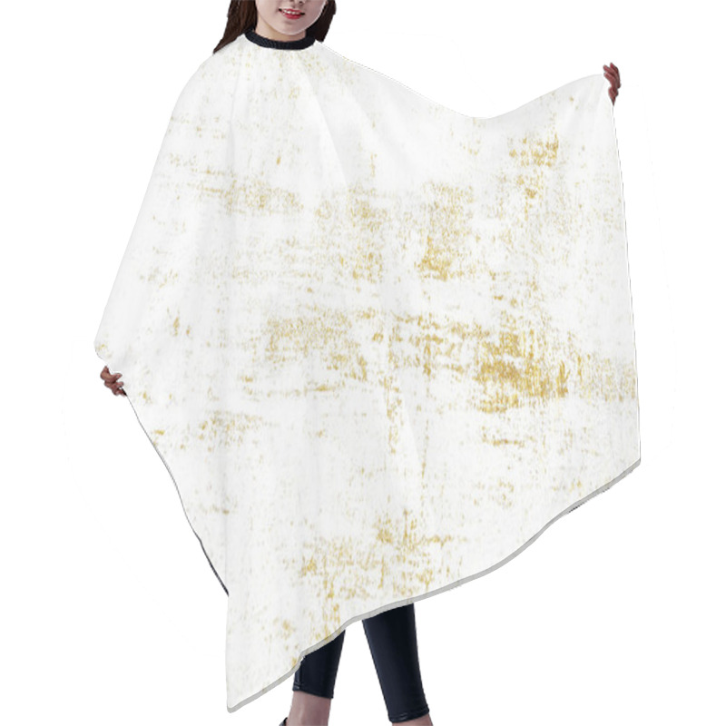 Personality  Gold Splashes Texture. Brush Stroke Design Element. Grunge Golden Background Pattern Of Cracks, Scuffs, Chips, Stains, Ink Spots, Lines Hair Cutting Cape