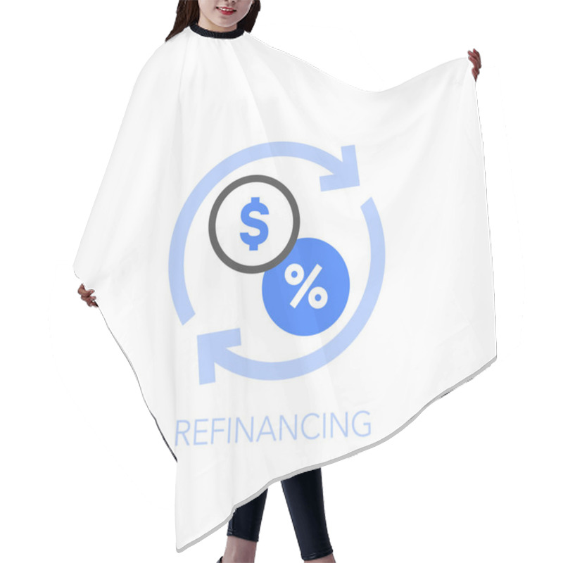 Personality  Simple Visualised Refinancing Symbol. Easy To Use For Your Website Or Presentation. Hair Cutting Cape