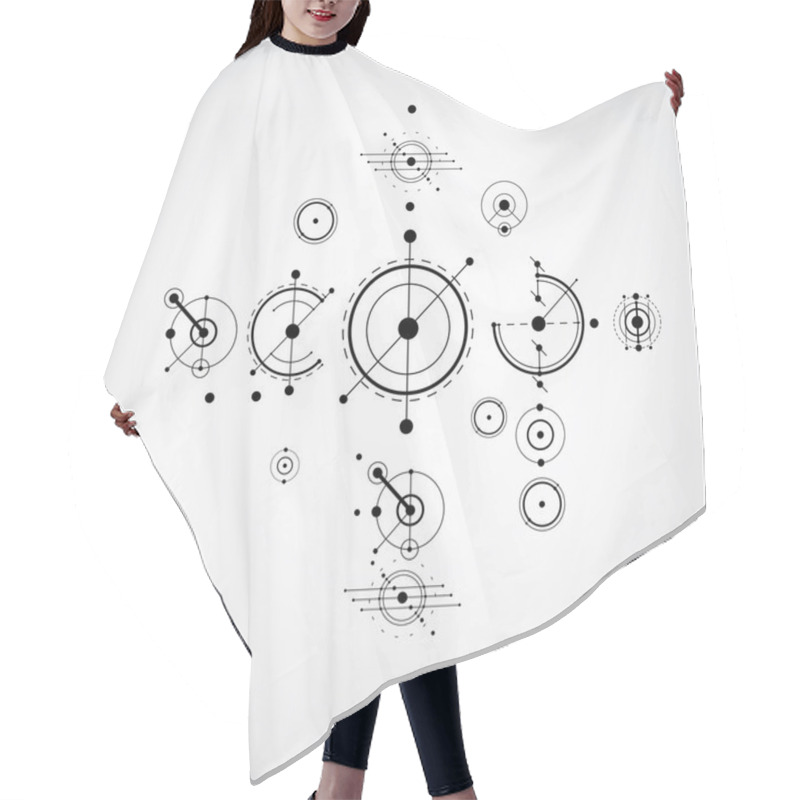 Personality  Bauhaus  Abstract Background  Hair Cutting Cape