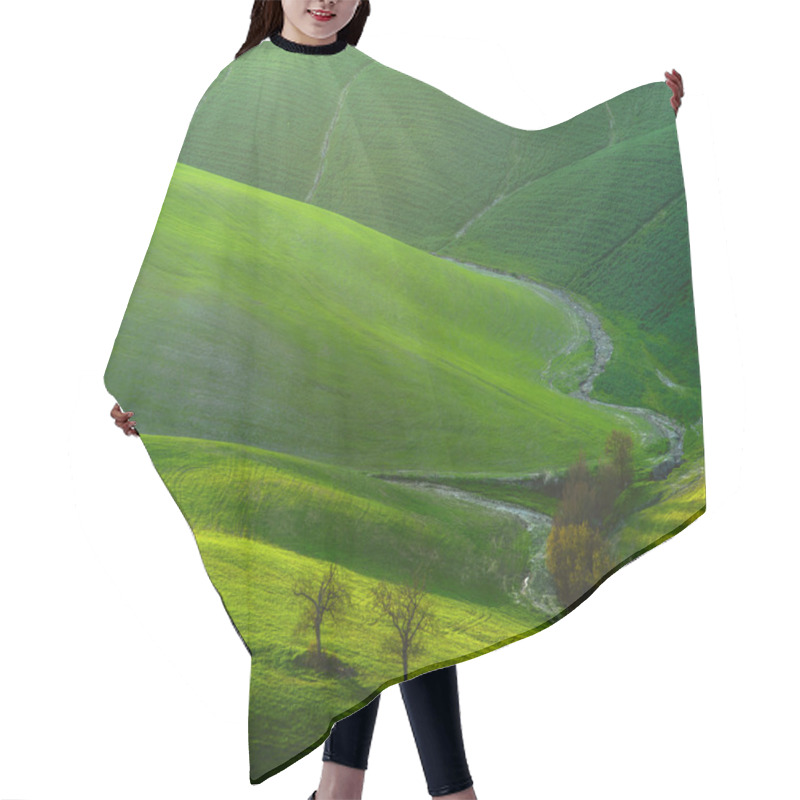 Personality  Tuscan Green Spring At Sunset, Italy Hair Cutting Cape