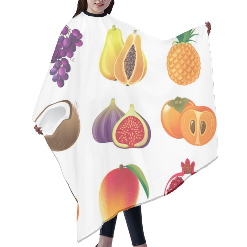 Personality  Fruits Icons Hair Cutting Cape