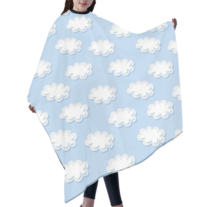 Personality  Simple Clouds Pattern, Vector Illustration Hair Cutting Cape