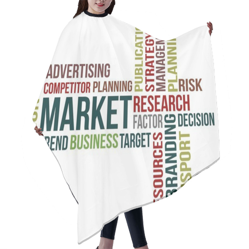 Personality  MARKET - Word Cloud Hair Cutting Cape