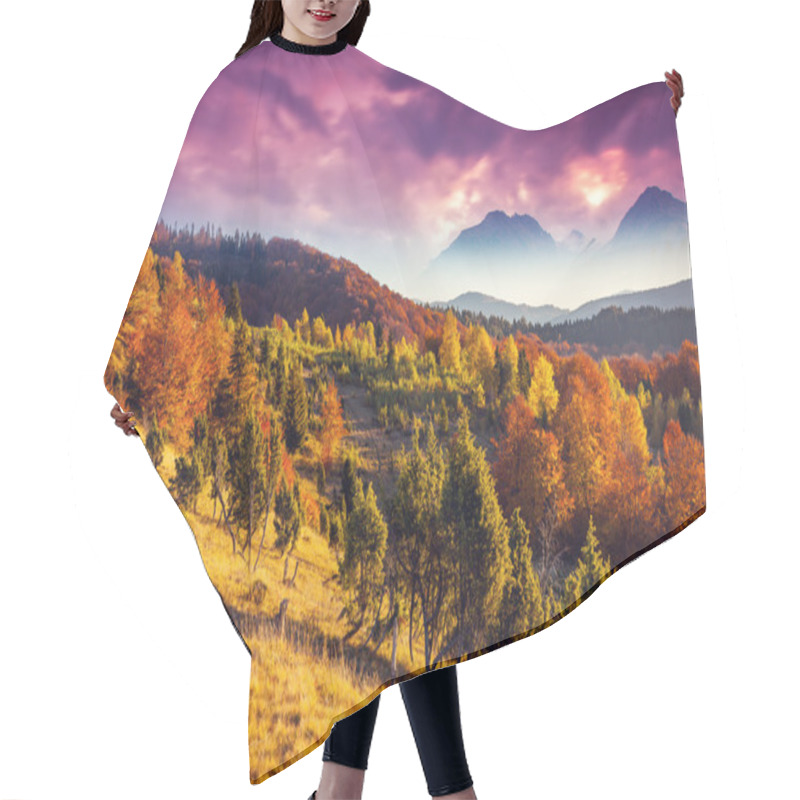 Personality  Autumn Mountains Hair Cutting Cape