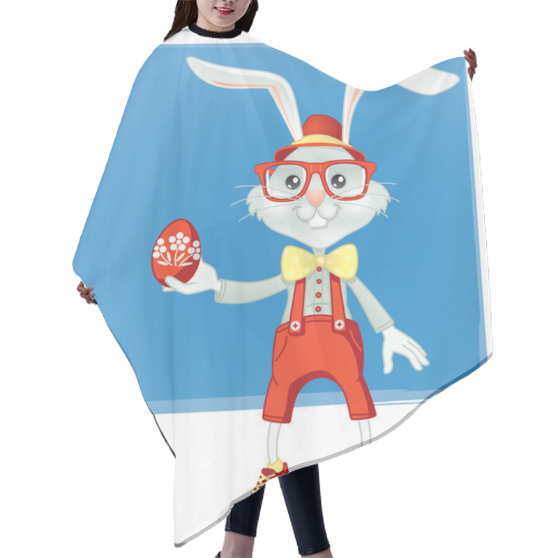 Personality  Hipster Easter Bunny Cartoon Hair Cutting Cape