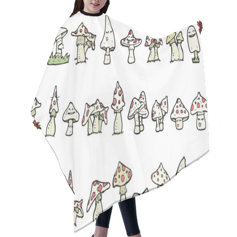 Personality  Mushrooms Cartoon Collection (raster Version) Hair Cutting Cape