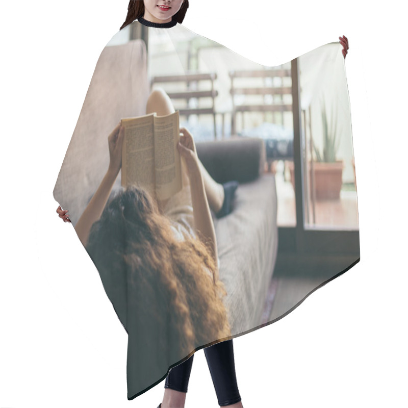 Personality  Young Girl Reading A Book  Hair Cutting Cape