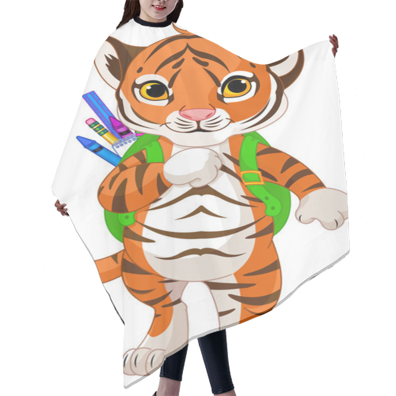 Personality  Little Tiger Goes To School Hair Cutting Cape