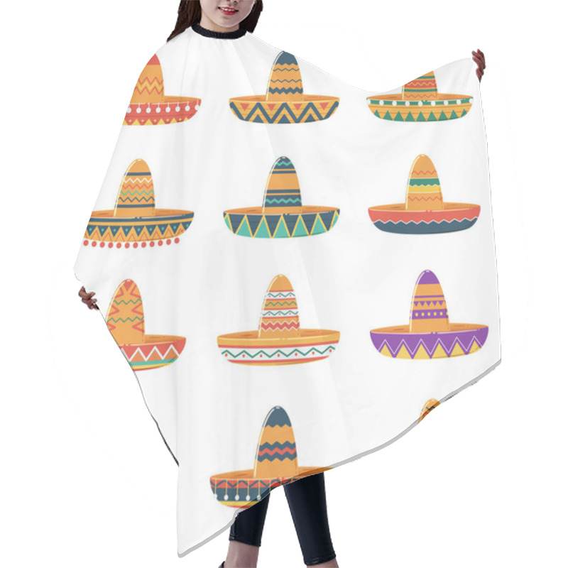 Personality  Set Of Sombrero Hats Hair Cutting Cape