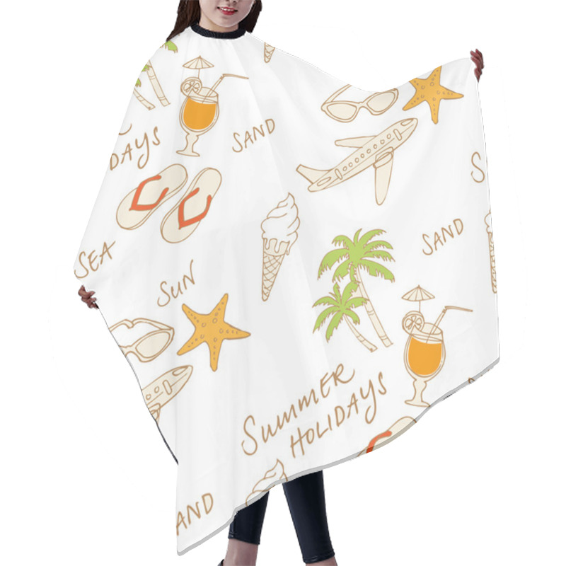 Personality  Summer Vacation Holiday Icons Hair Cutting Cape