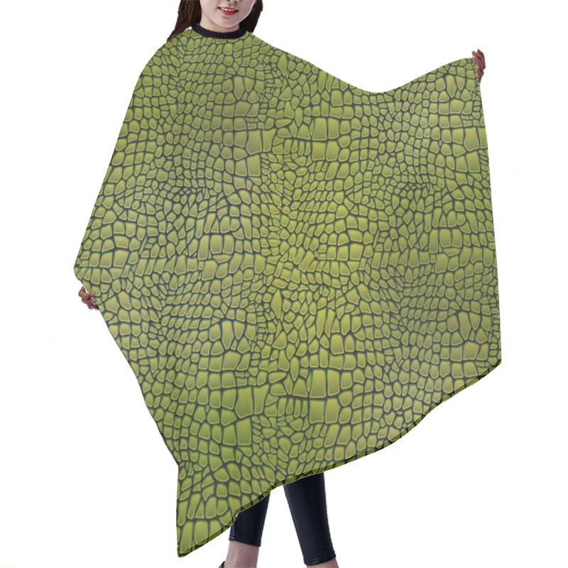 Personality  Vector Illustration Of Alligator Skin Seamless Crocodile Hair Cutting Cape