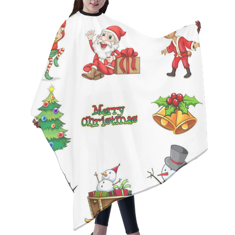 Personality  Christmas Decorations Hair Cutting Cape