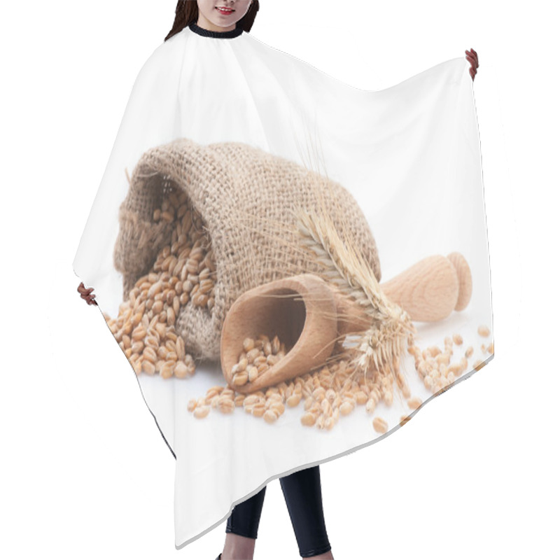 Personality  Seed In Small Burlap Sack Hair Cutting Cape