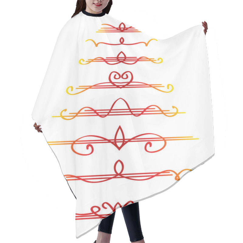 Personality  Ornamental Calligraphic Line  Hair Cutting Cape