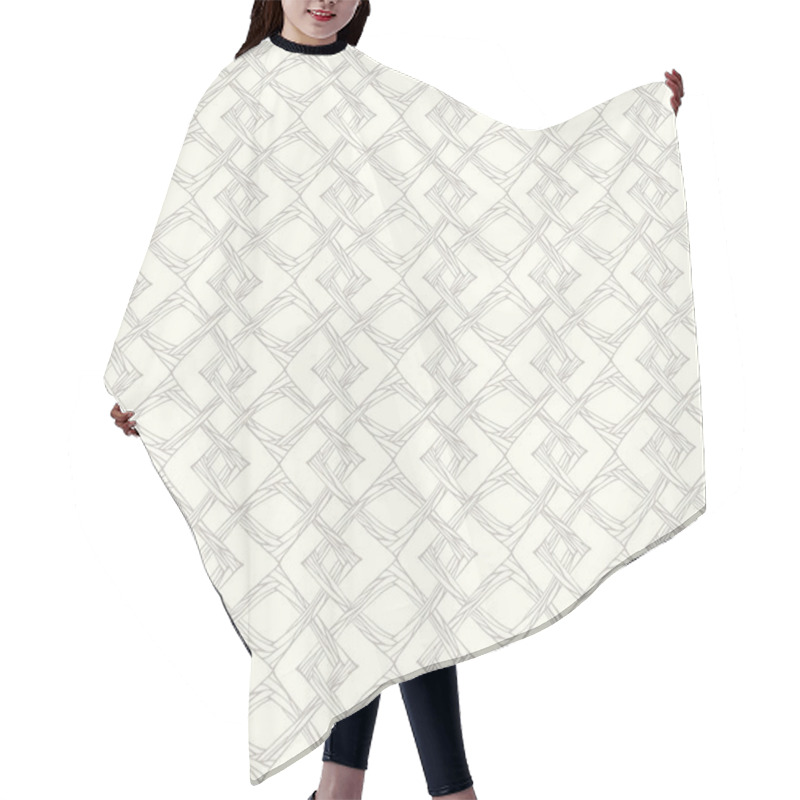 Personality  Seamless Pattern With Abstract Squares Geometric Ornament Hair Cutting Cape