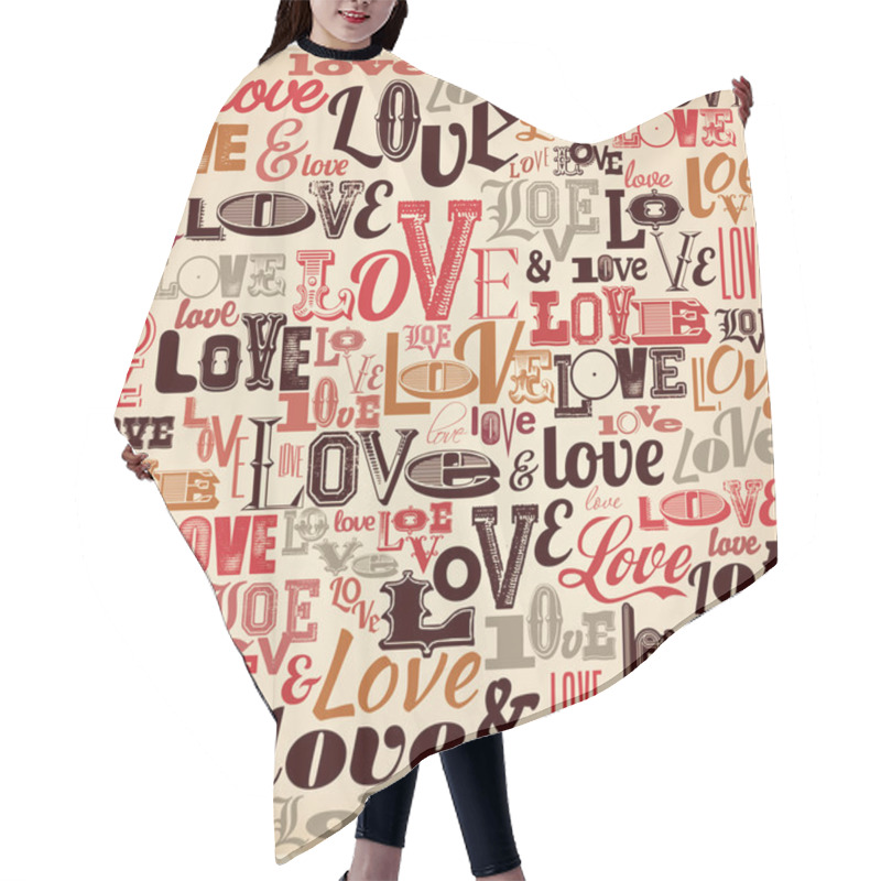 Personality  Love Background Design Hair Cutting Cape