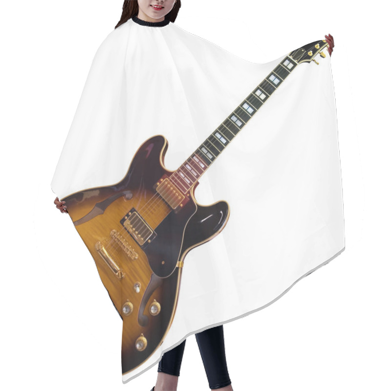 Personality  Electric Guitar Cutout Hair Cutting Cape