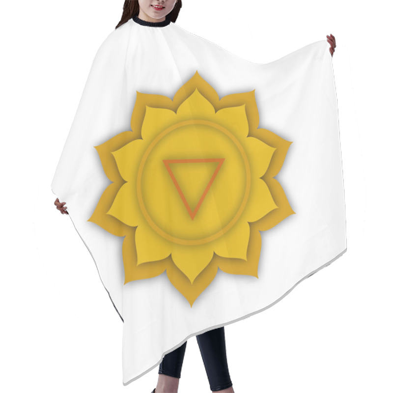 Personality  The Image Of The Heart Chakra, Vector Illustration Hair Cutting Cape