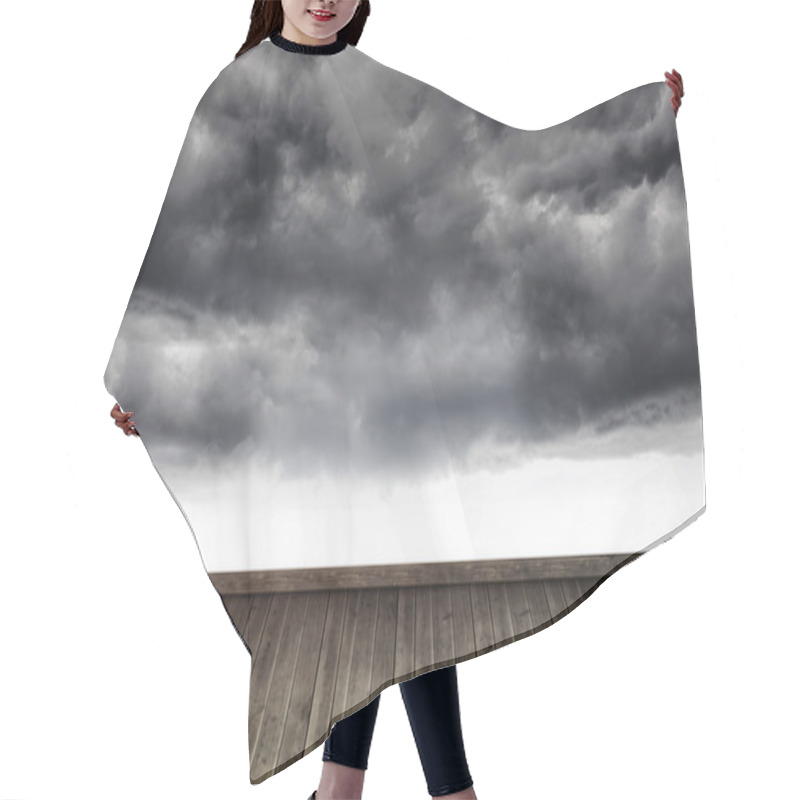 Personality  Cloudy Sky Painted On Wall Hair Cutting Cape