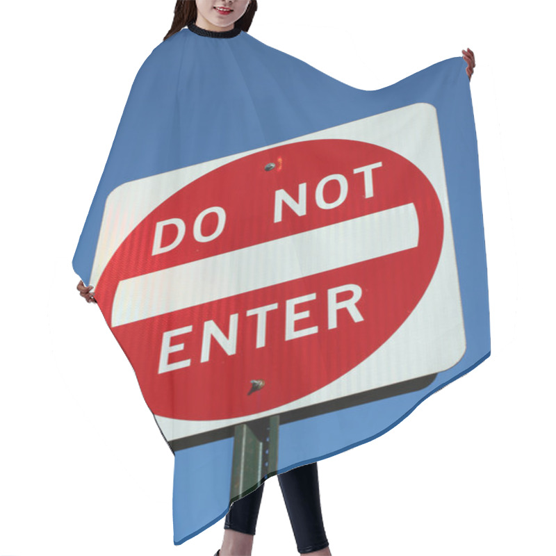 Personality  Do Not Enter Sign Hair Cutting Cape