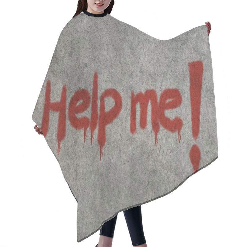 Personality  Help Me Graffiti Spray On The Grunge Wall Hair Cutting Cape