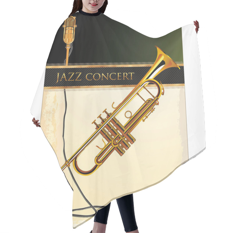 Personality  Jazz Concert Poster Hair Cutting Cape