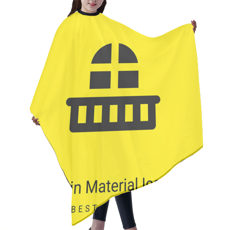 Personality  Balcony Minimal Bright Yellow Material Icon Hair Cutting Cape