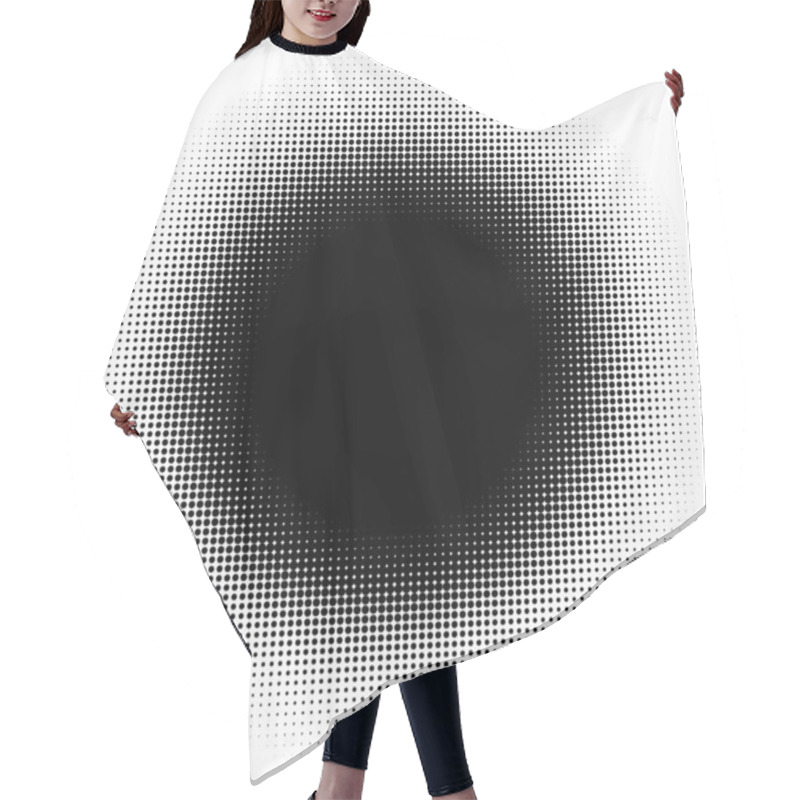 Personality  Regular Simple Circle, Circular Halftone Effect. Vector Illustration Hair Cutting Cape