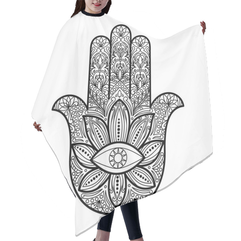 Personality  Hamsa Hand Of Fatima Amulet Hair Cutting Cape