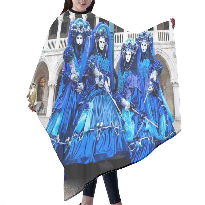 Personality  Venice Mask, Carnival. Hair Cutting Cape