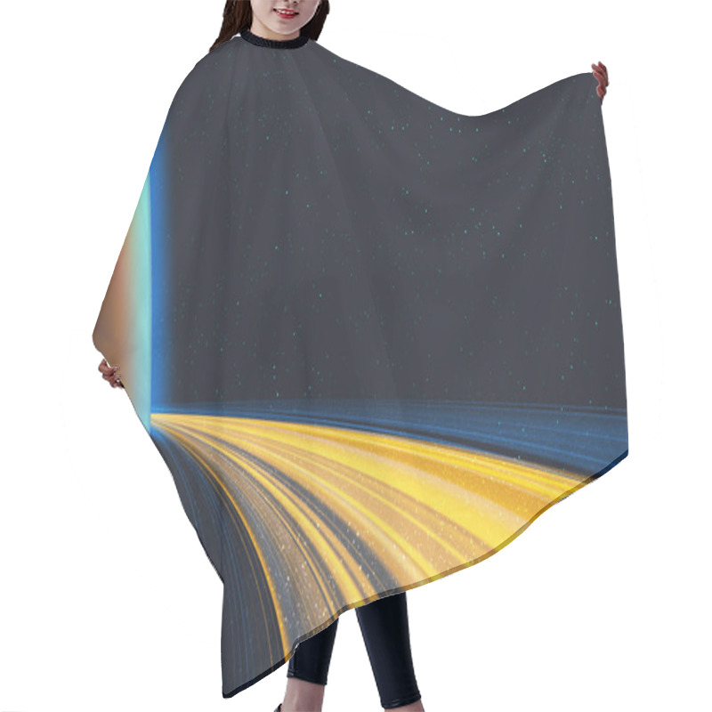 Personality  A Giant Ring Planet With Stars In The Universe Hair Cutting Cape